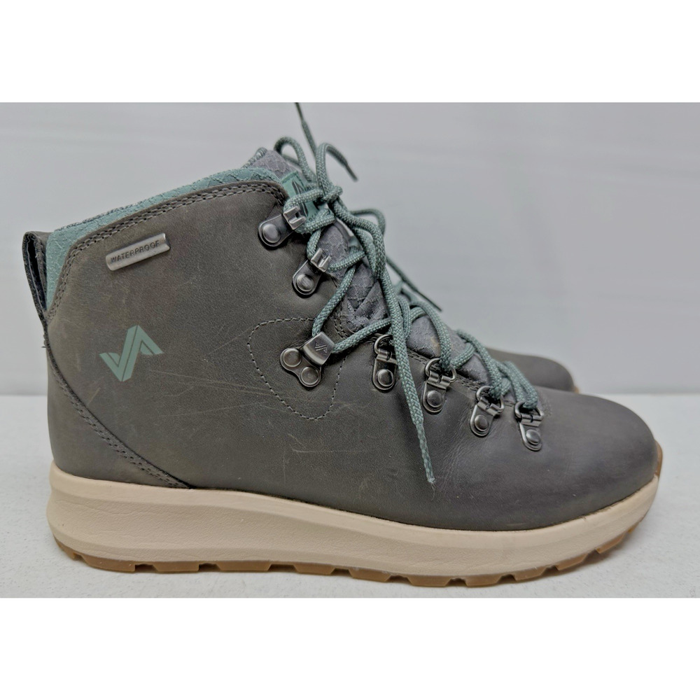 FORSAKE Patch Women's 9 Waterproof Gunmetal Leather Lace Up Ankle Boots